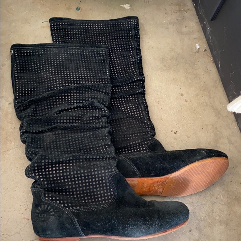 Slouchy leather ugg boots